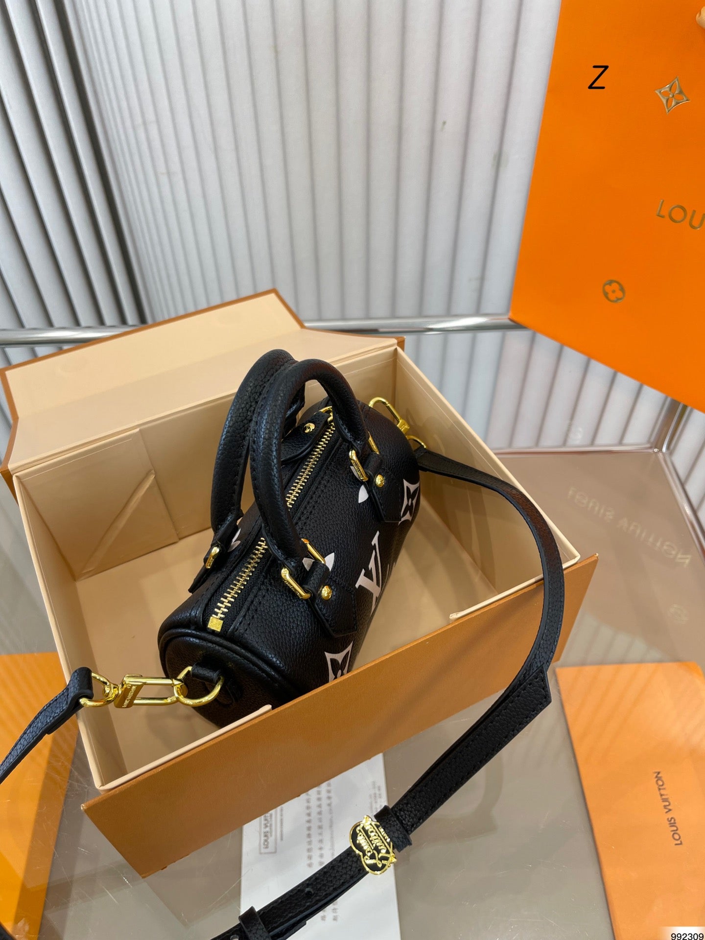 Louis Vuitton Nano Speedy Monogram Canvas Black 17Cm M81456