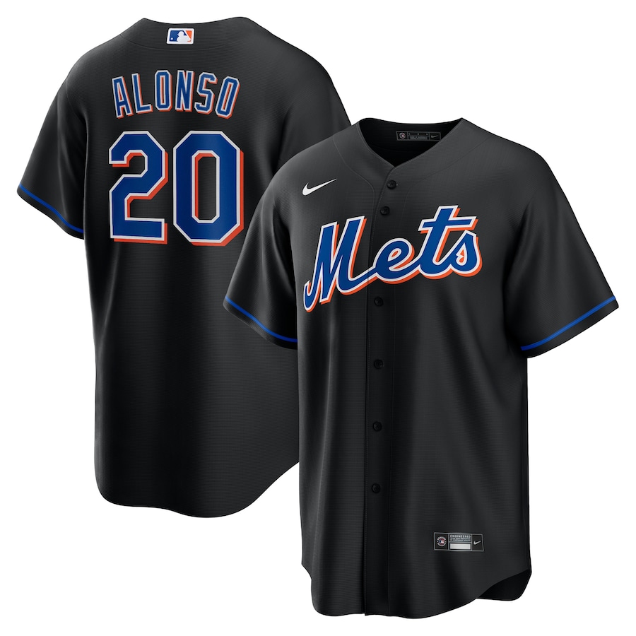 Pete Alonso New York Mets 2022 Alternate Player Jersey Black