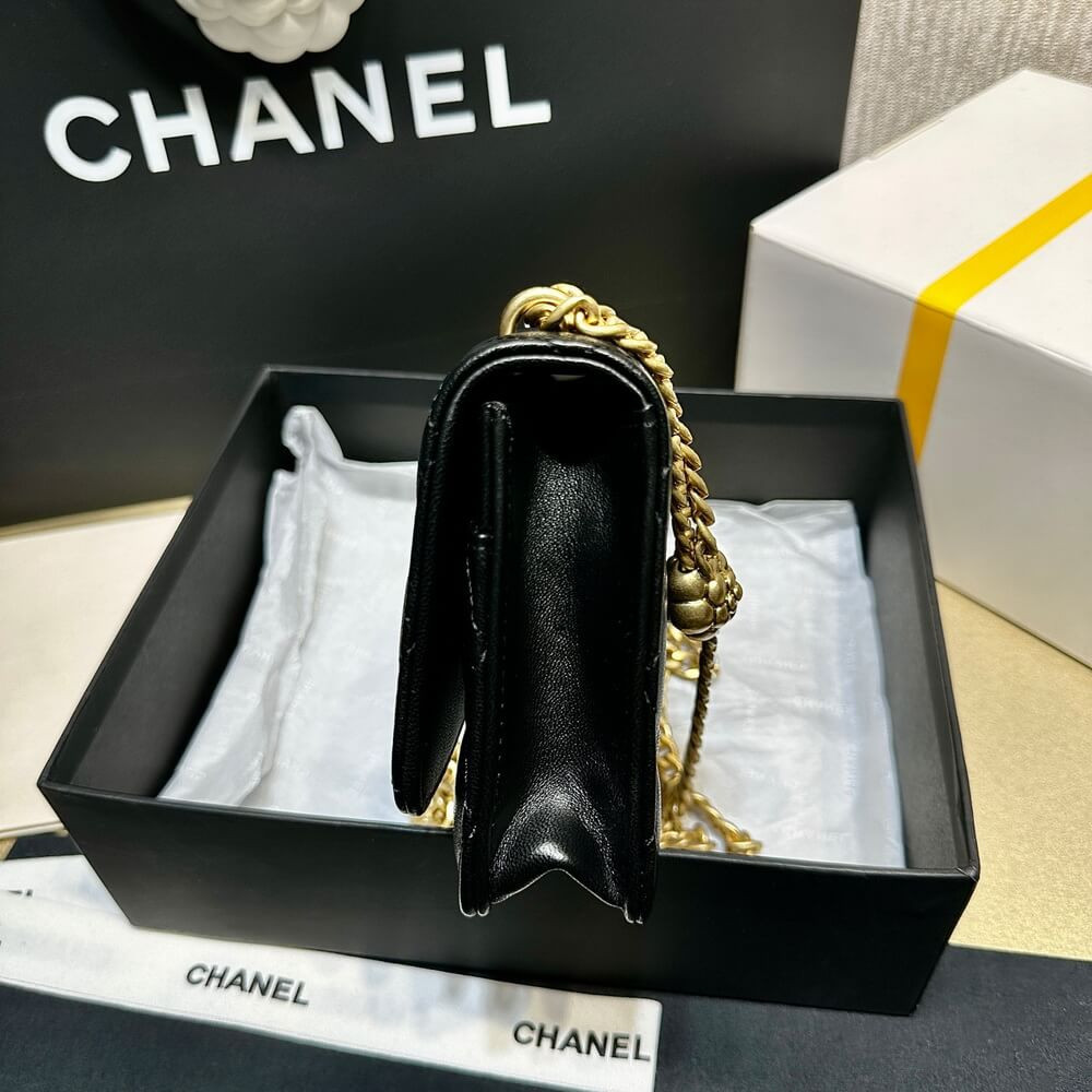 Chanel Camellia Crush Wallet On Chain Lambskin 19.2cm