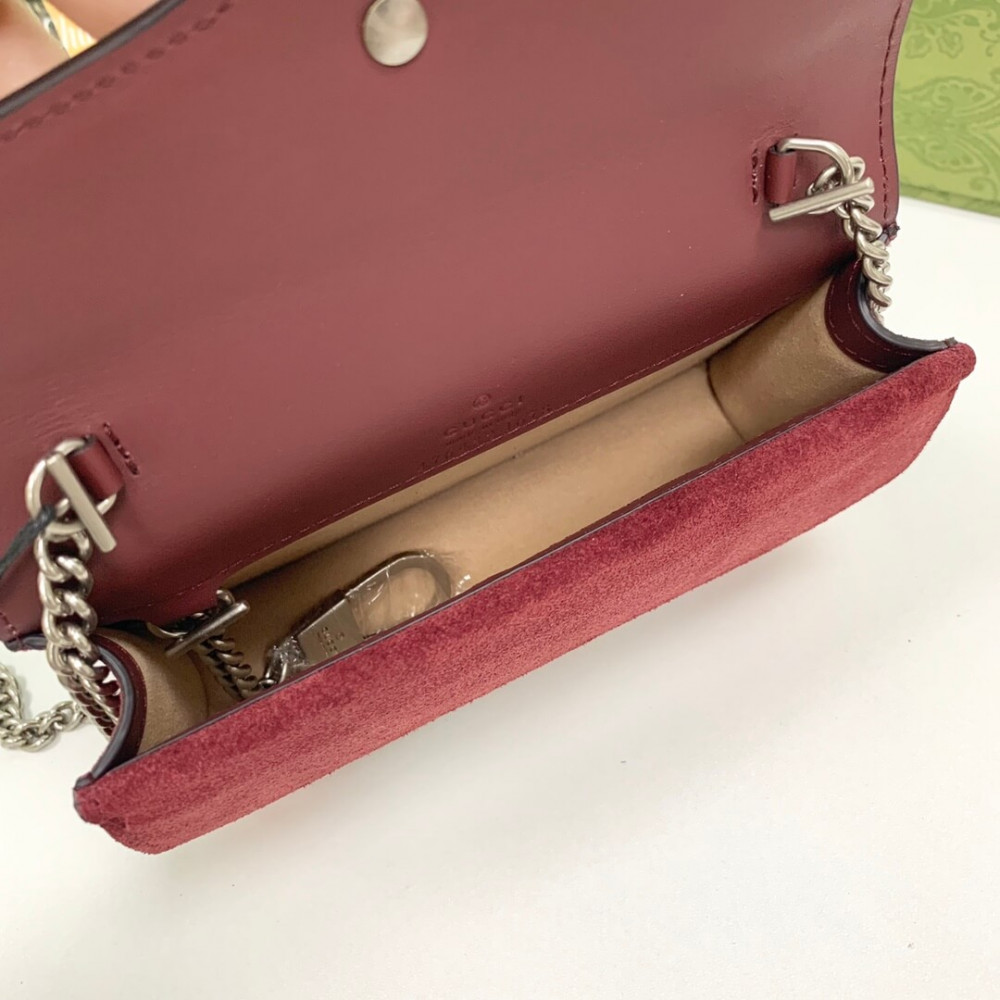 Gucci Dionysus GG Blooms Super Mini Bag Red