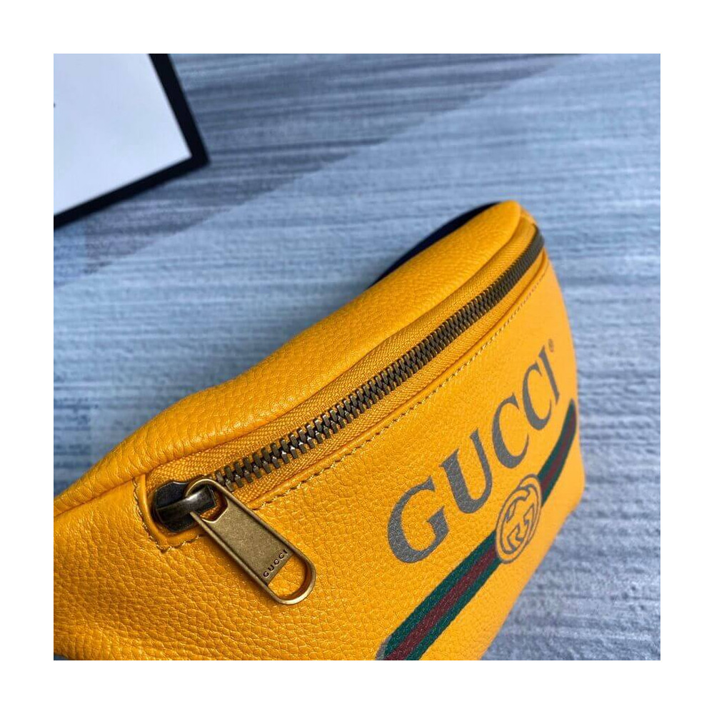 Gucci Print Small Belt Bag Waist Body Yellow
