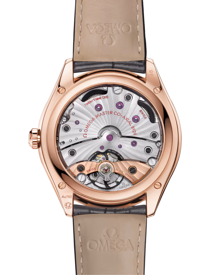 Omega De Ville Trésor 40mm Grey Dial Sedna™ 18k Rose Gold Strap 435.53.40.21.06.001