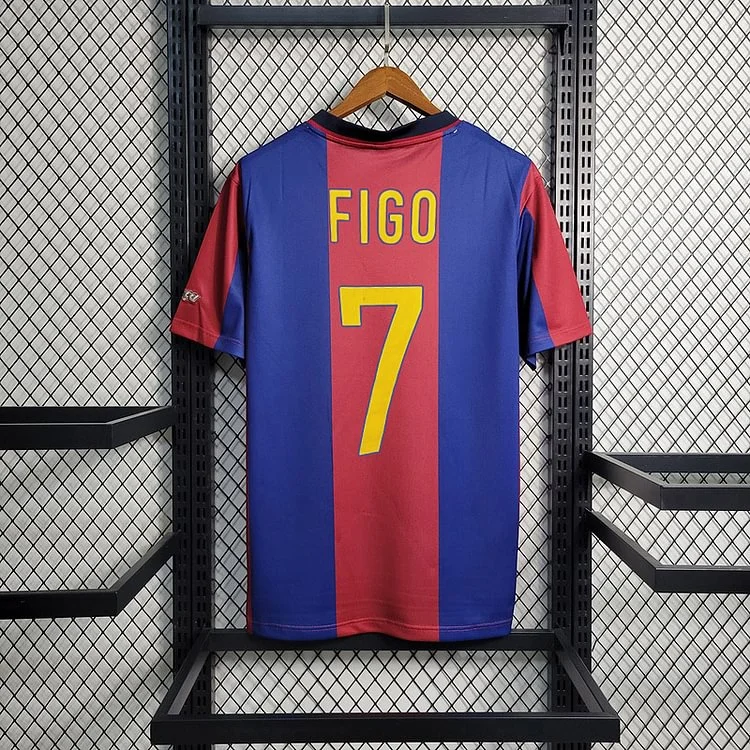 Retro 1998-99 FC Barcelona Home FIGO RIVALDO GUARDIOLA ANDERSON Football jersey retro
