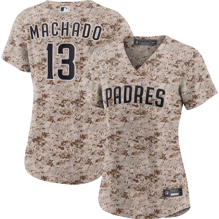 Manny Machado San Diego Padres Women's USMC Alternate Player Jersey Camo
