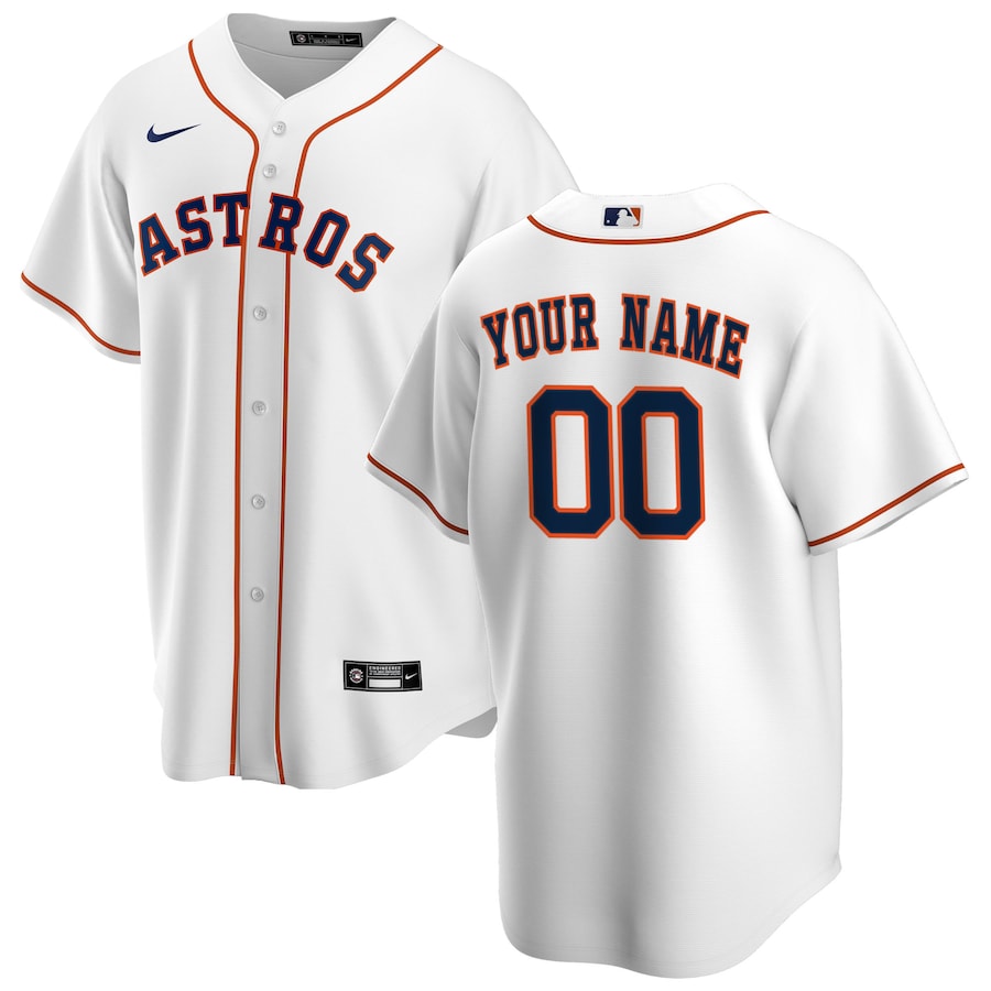 Houston Astros Home Custom Jersey White