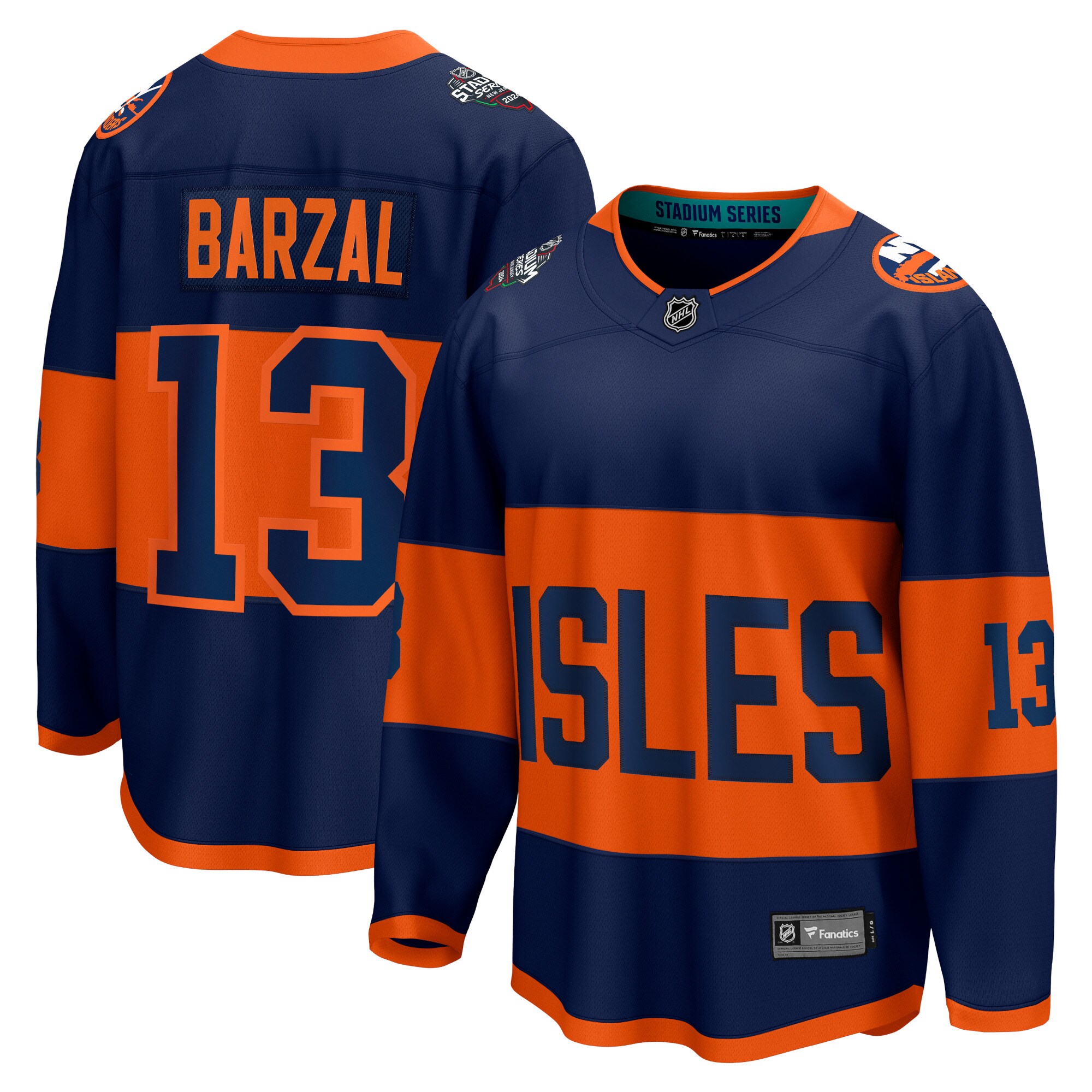 Mathew Barzal New York Islanders Fanatics 2024 NHL Stadium Series Breakaway Player JerseyÂ â€“ Navy