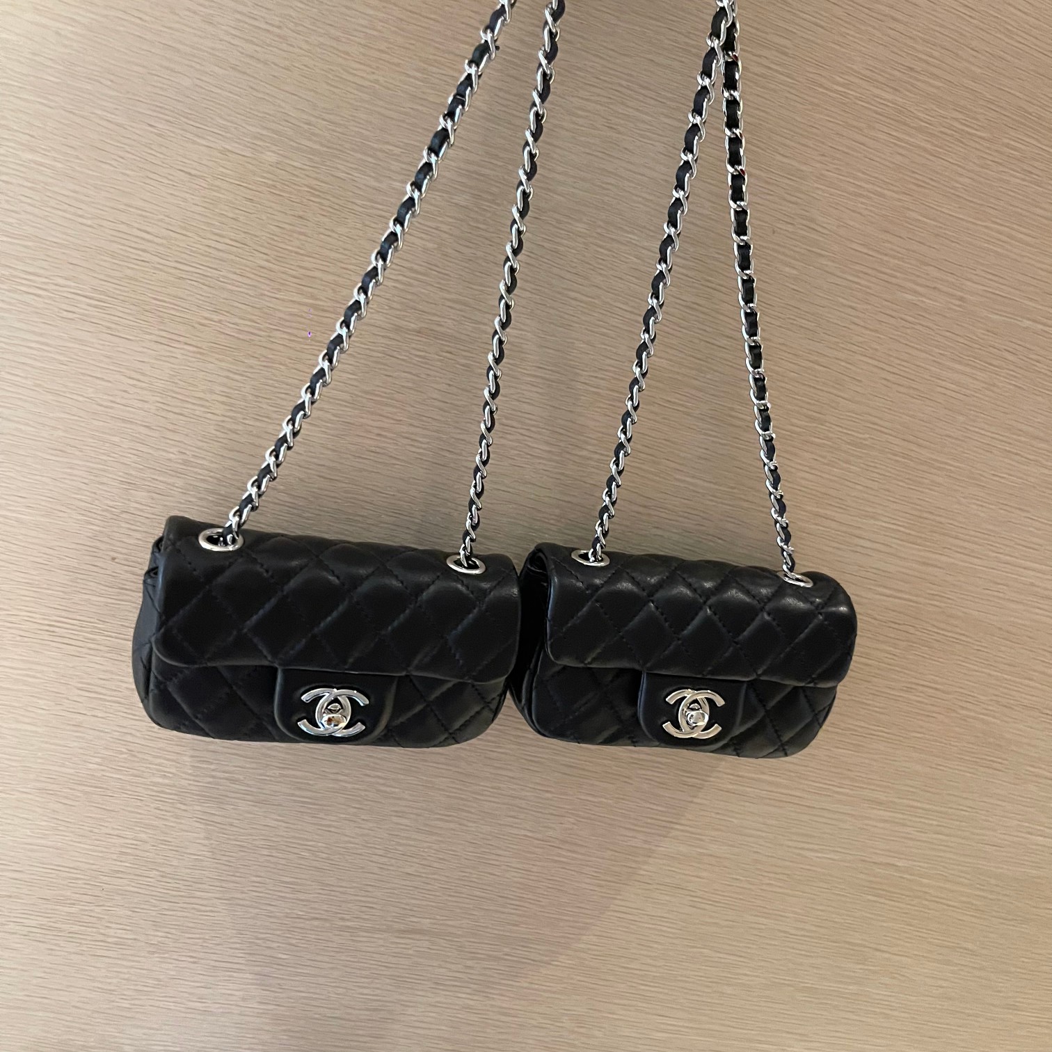 Black Quilted Lambskin Classic Flap Backpack with Silver-Tone Hardware