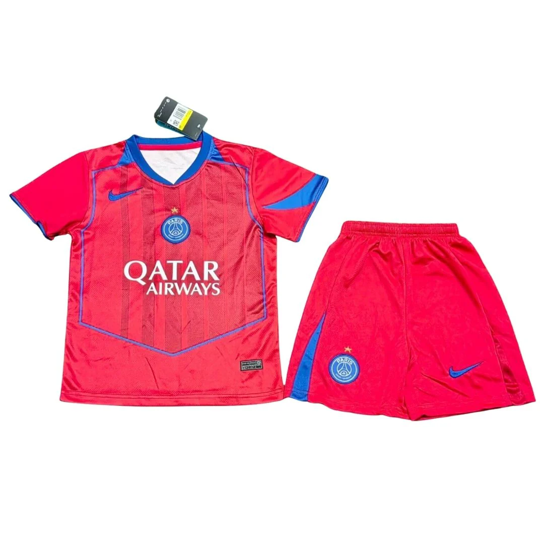 Kid's PSG Third Away Jersey Full Kit 2025/26