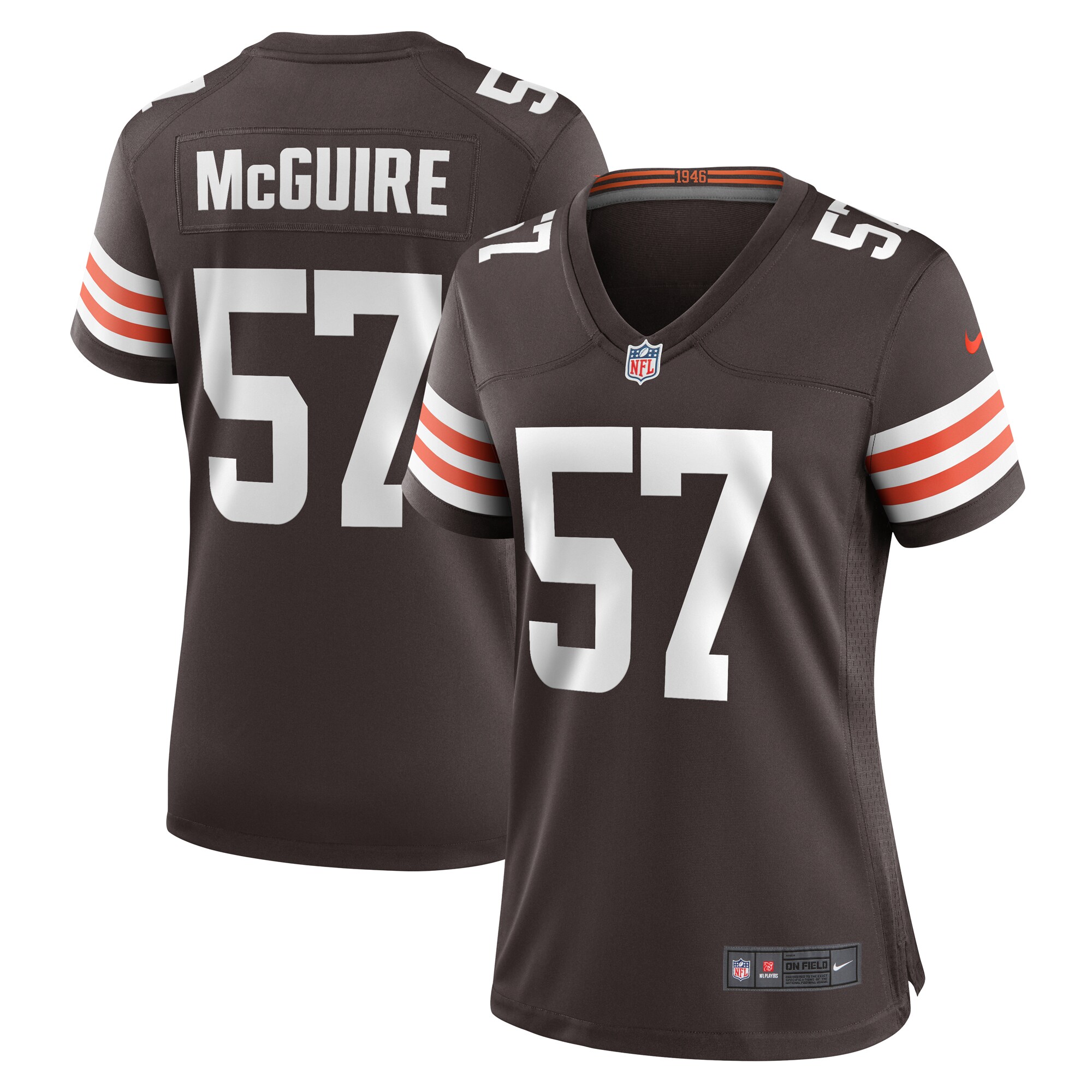 Isaiah McGuire Cleveland Browns Nike Women's Team Game Jersey -  Brown
