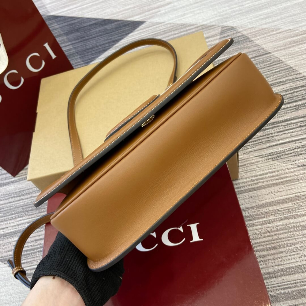Gucci Blondie Small Top Handle Bag cotton linen canvas