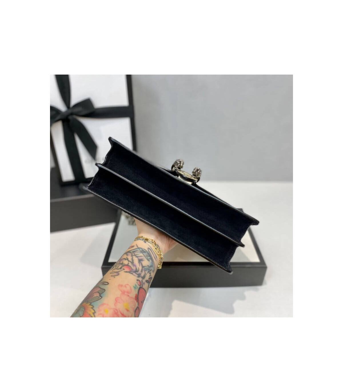 Gucci Dionysus Small GG Shoulder Bag Black