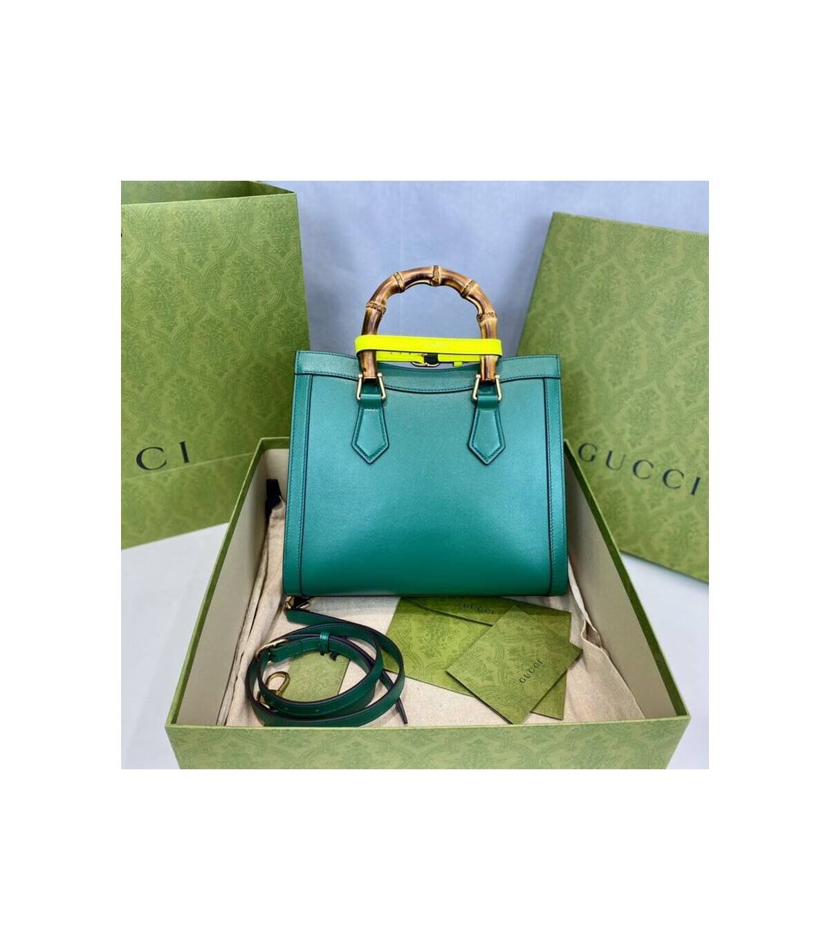 Gucci Diana Small Tote Bag Green