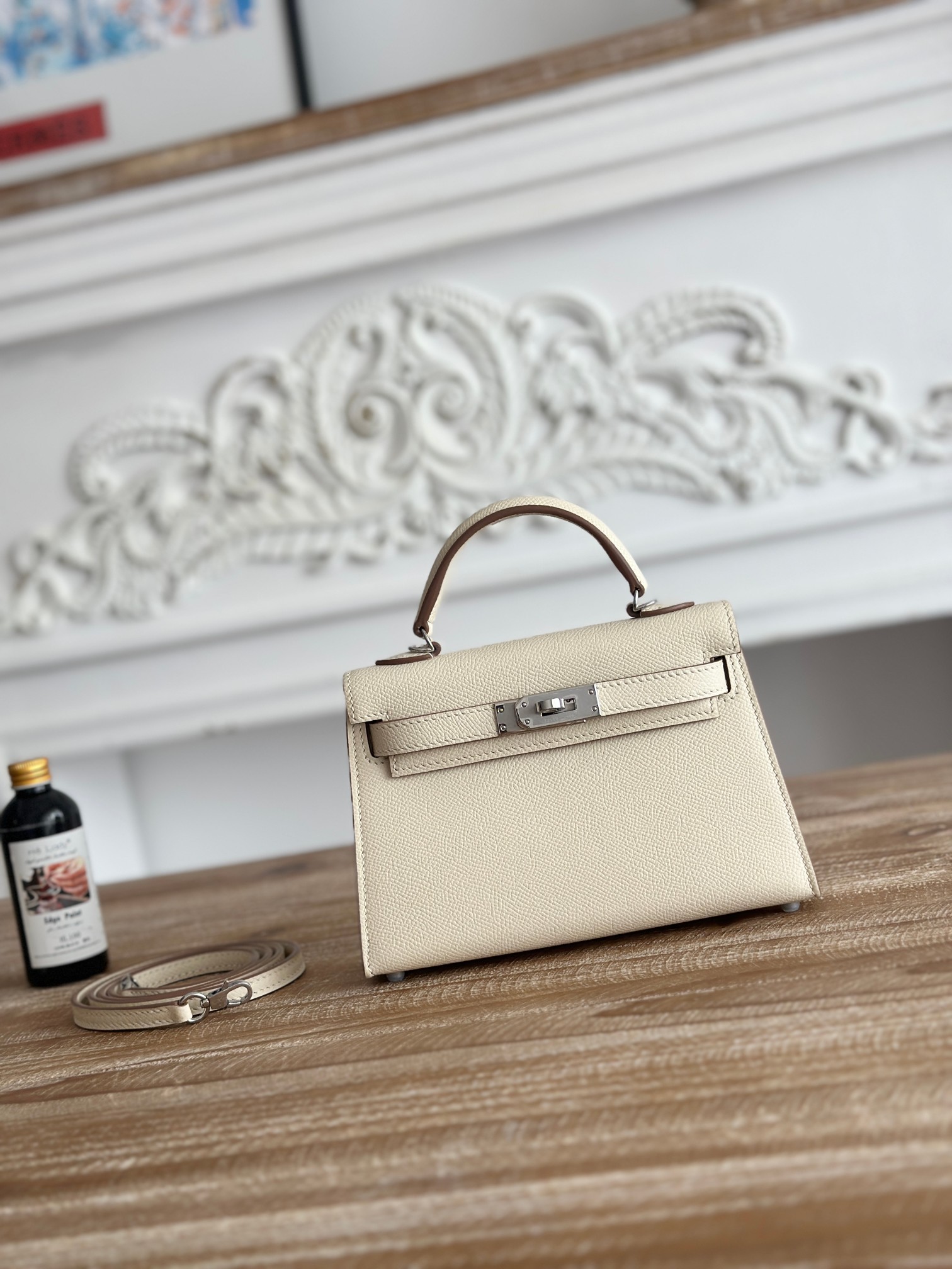 Hermès Kelly II Mini 19 Bag in Milk White
