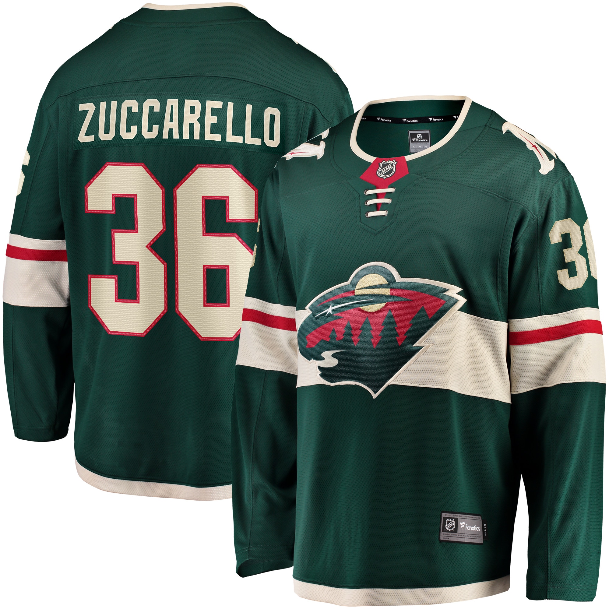 Mats Zuccarello Minnesota Wild Fanatics Team Color Breakaway Player Jersey – Green