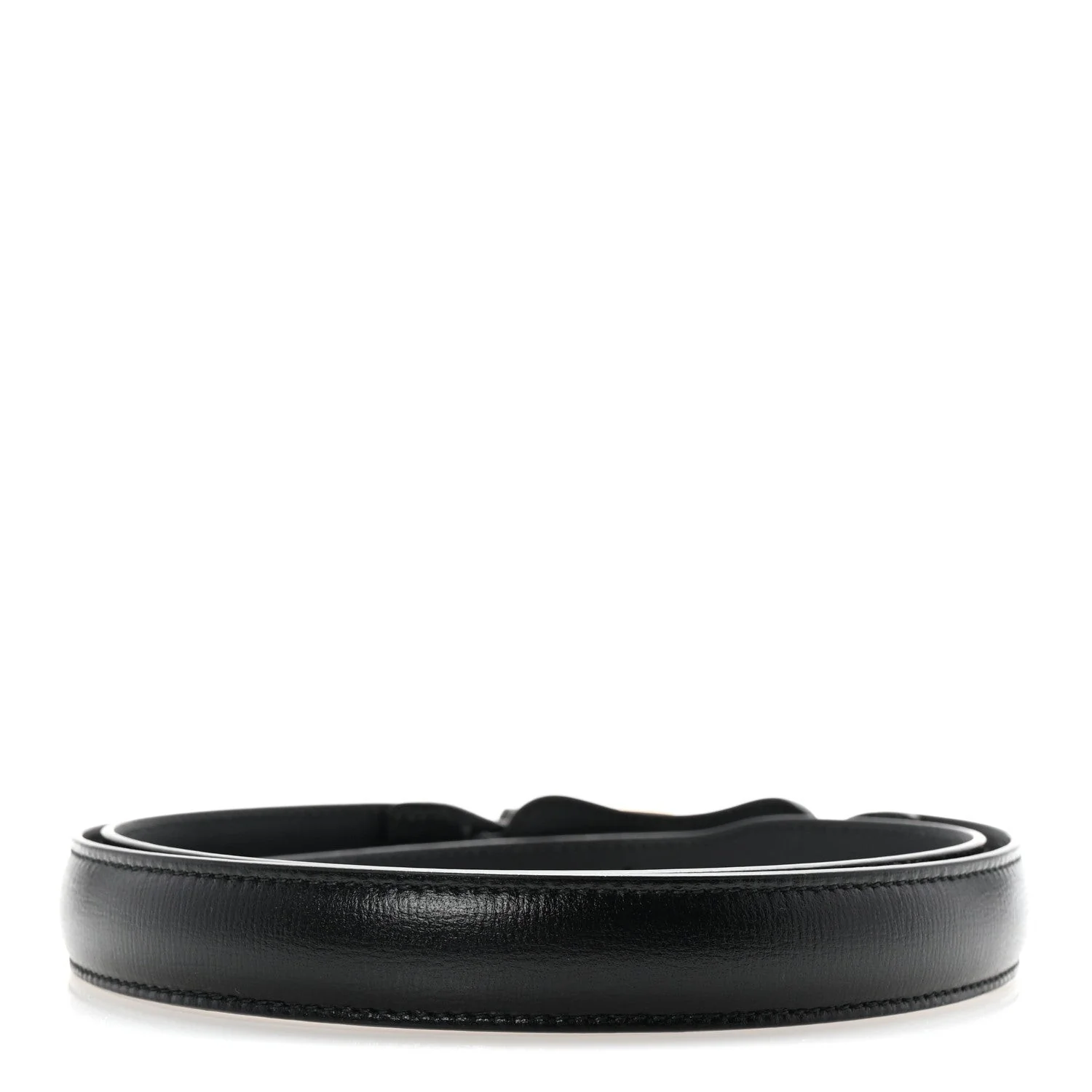Efesto Leather Womens Horsebit 15/23mm Belt 105 42 Black