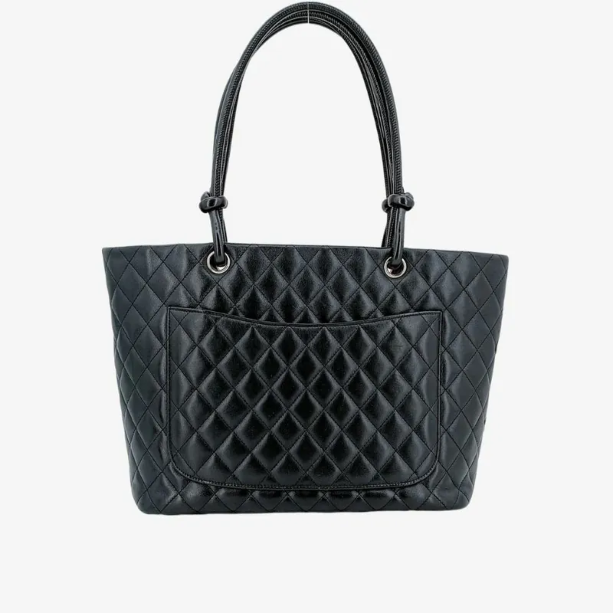 Chanel Calfskin Quilted Large Cambon Tote Black 41Cm/16in