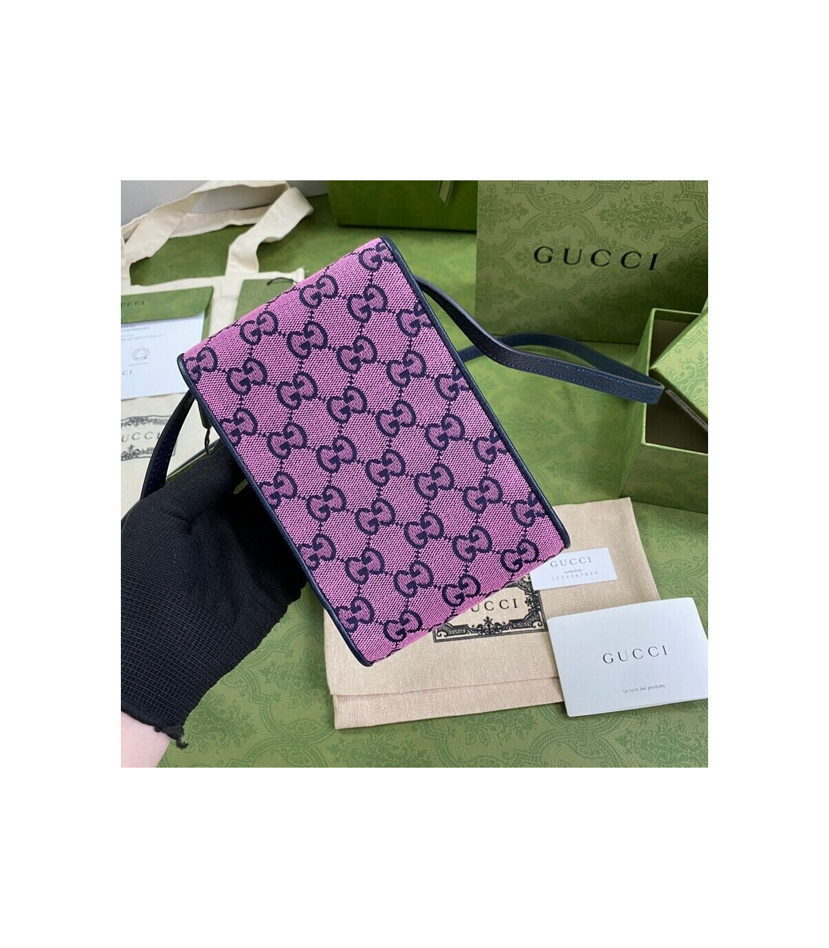 Gucci GG Multicolour Mini Bag Pink