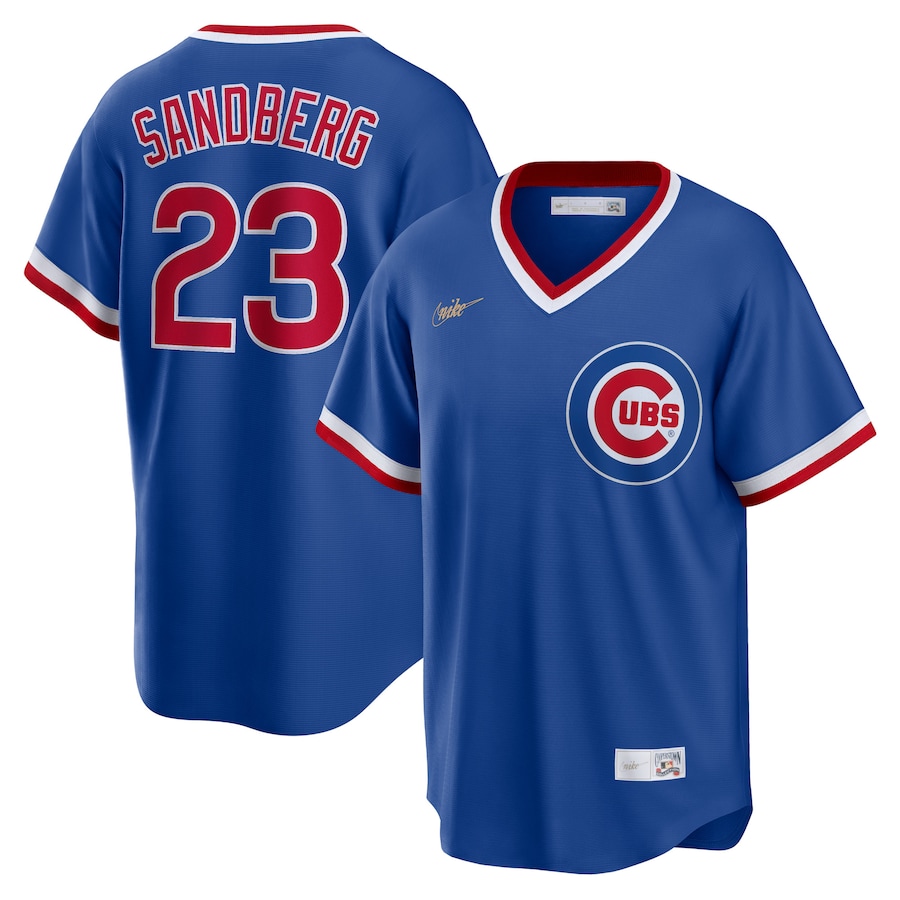 Ryne Sandberg Chicago Cubs Road Cooperstown Collection Player Jersey Royal