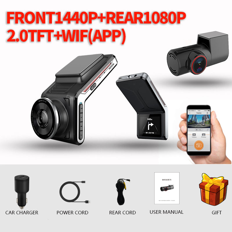 2k dash cam wifi car camera