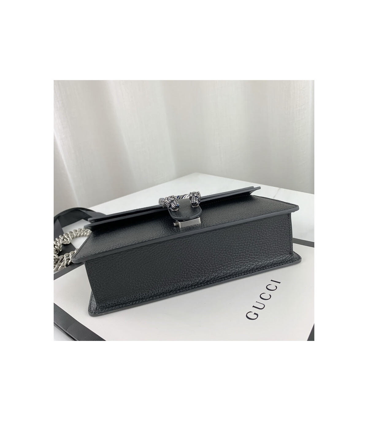 Gucci Dionysus Small Shoulder Bag in Black Leather