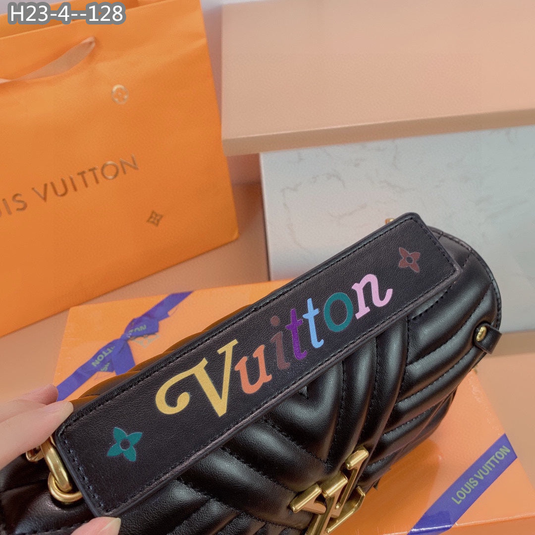 Louis Vuitton New Wave Chain Bag Black 25Cm M55206