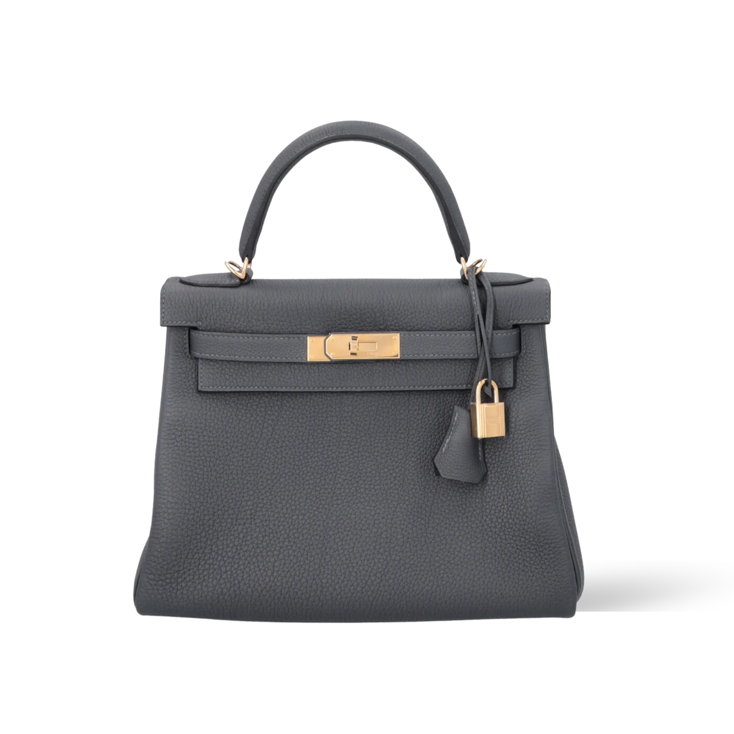 Hermes Kelly 28 Bag In Gray Togo Leather For Women 28cm/11in