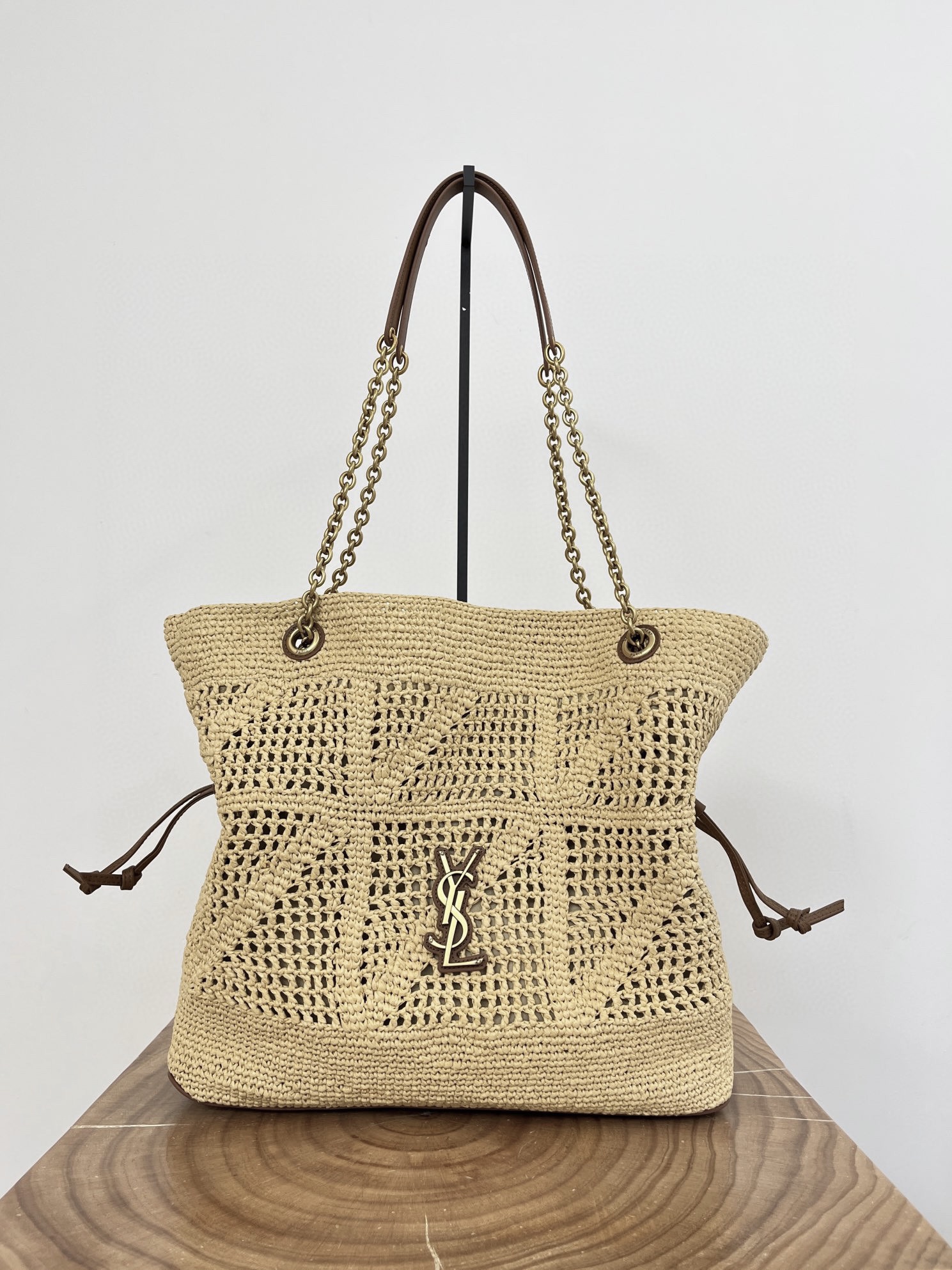 YSL JAMIE SHOPPING in raffia