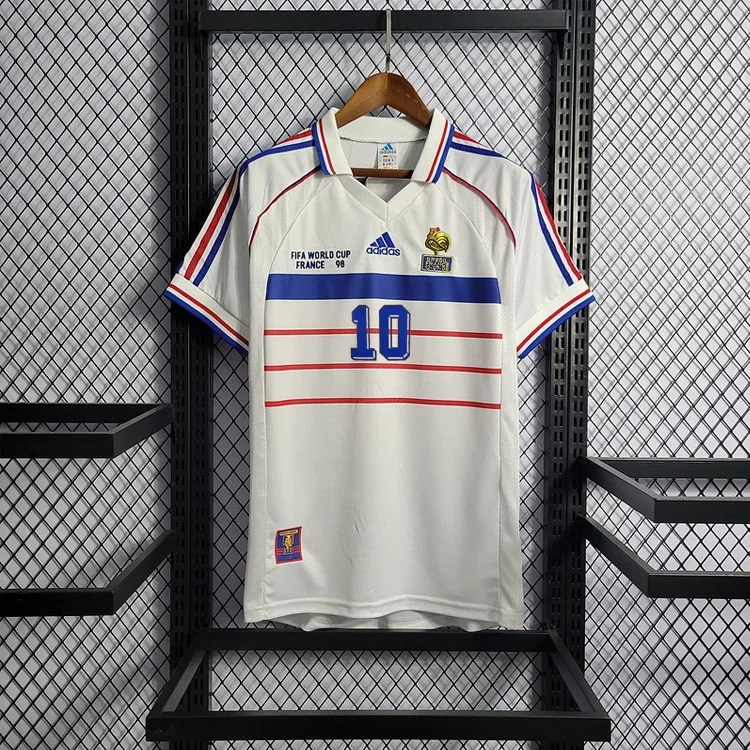 Retro France 1998 away Zidane LIZARAZU Henry Football jersey retro
