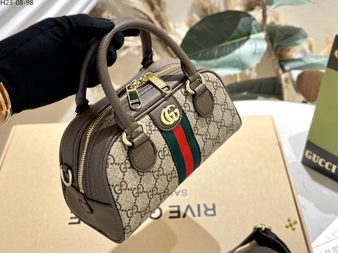 Gucci Ophidia Medium Gg Top Handle Bag Brown 32Cm 724575 9C2Sg 8746