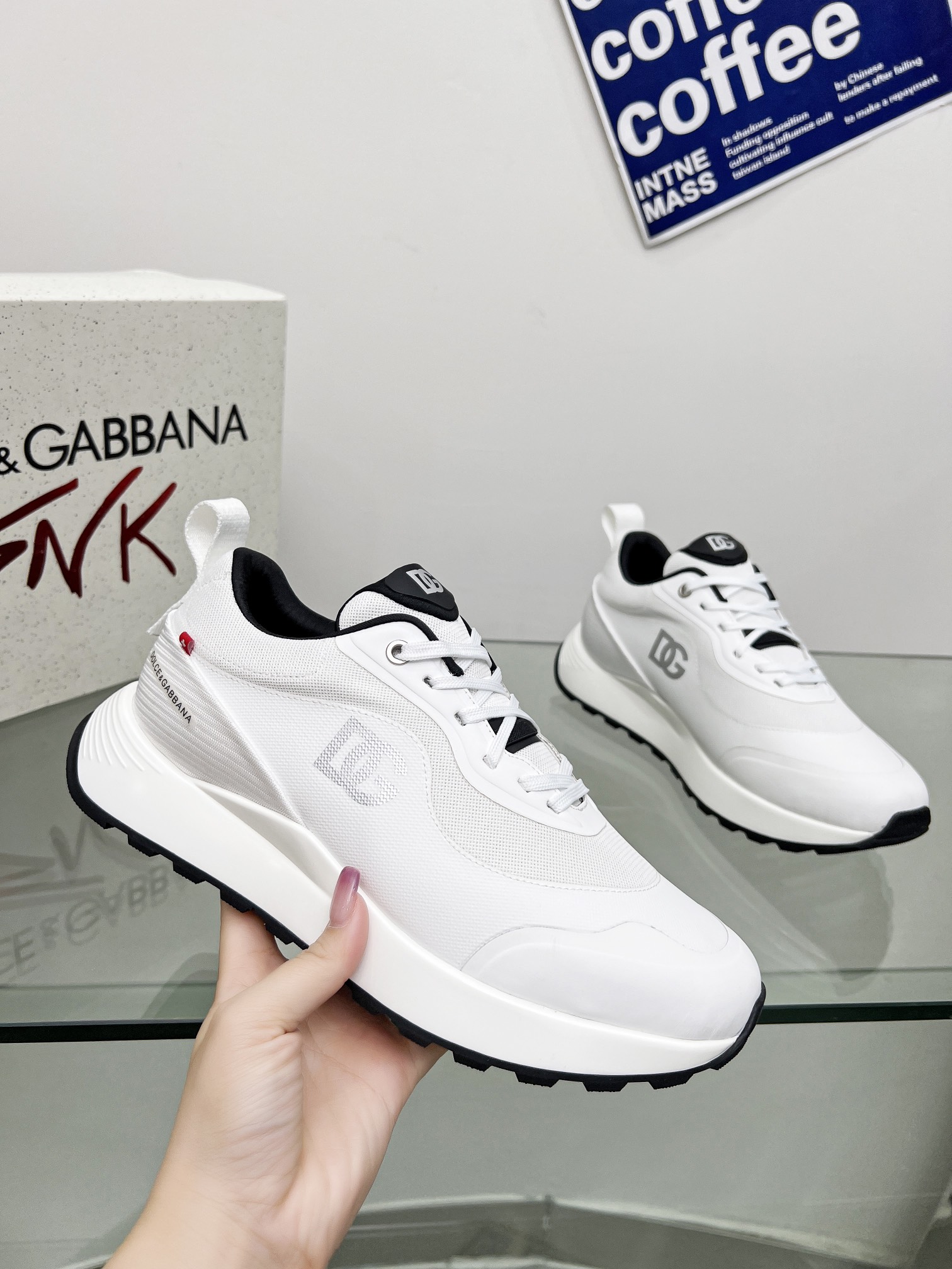 DOLCE & GABBANA Mixed-material sneakers