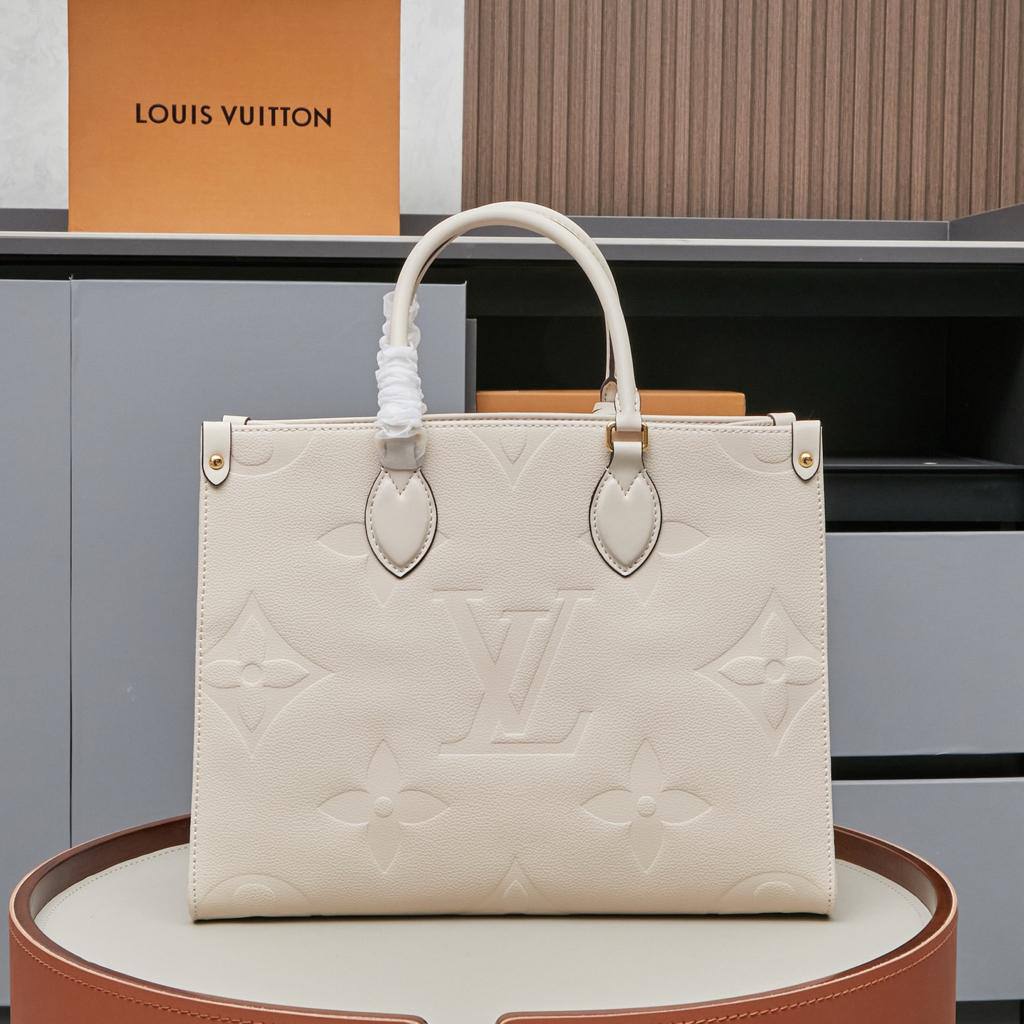 Louis Vuitton LV Onthego MM Tote Bag Monogram Beige 35cm M46531