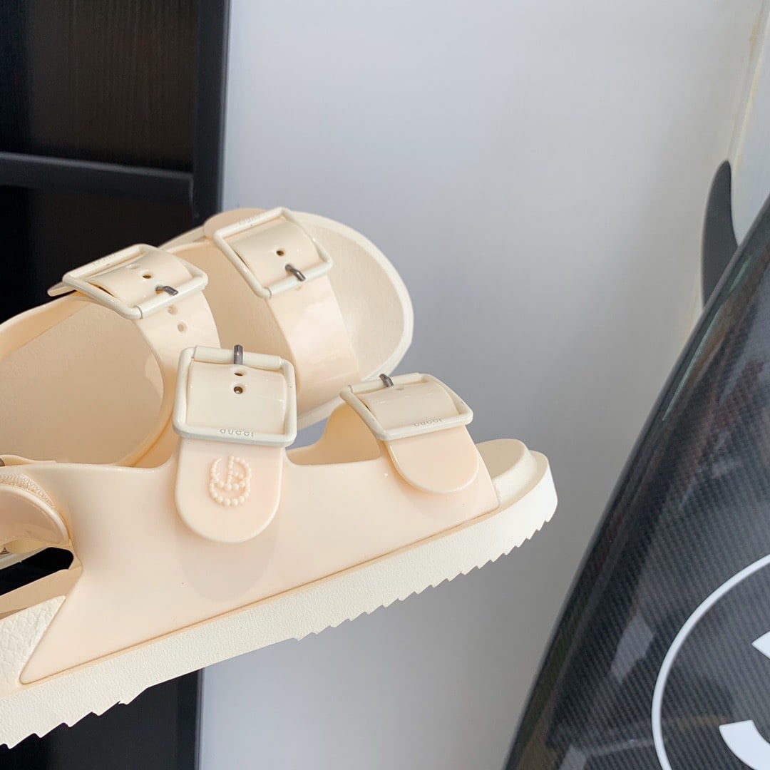 Gucci Women?S Sandal With Mini Double G White 660243 J8700 9050