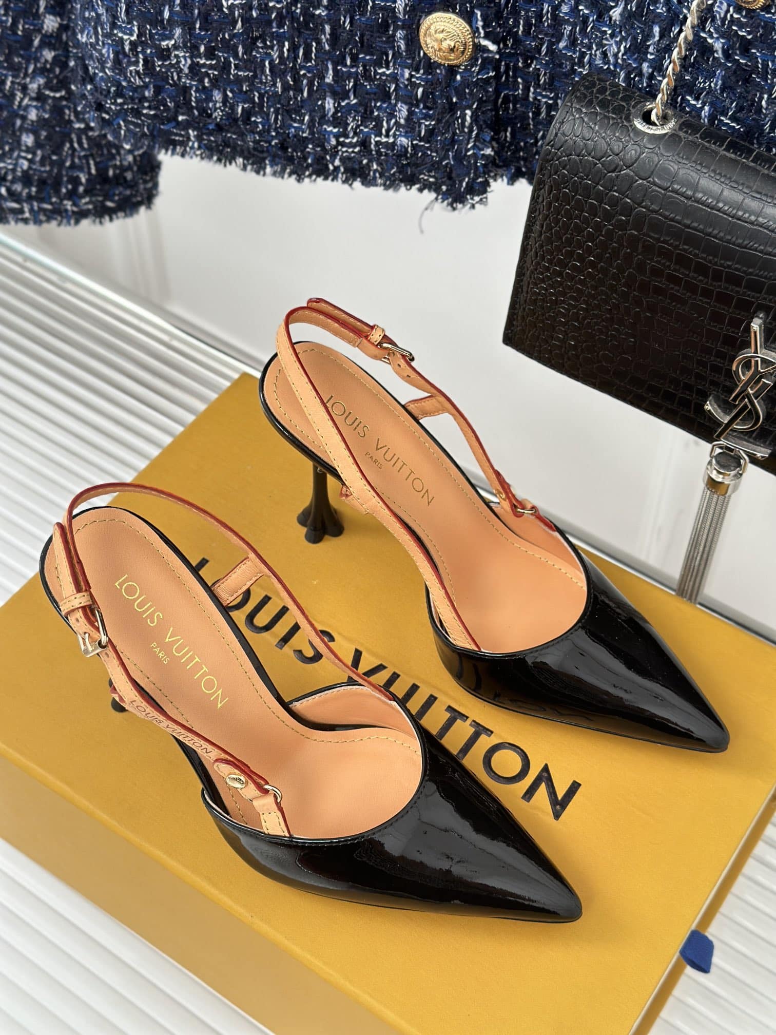 Louis Vuitton Blossom Slingback Pump Black 1Ac8Np