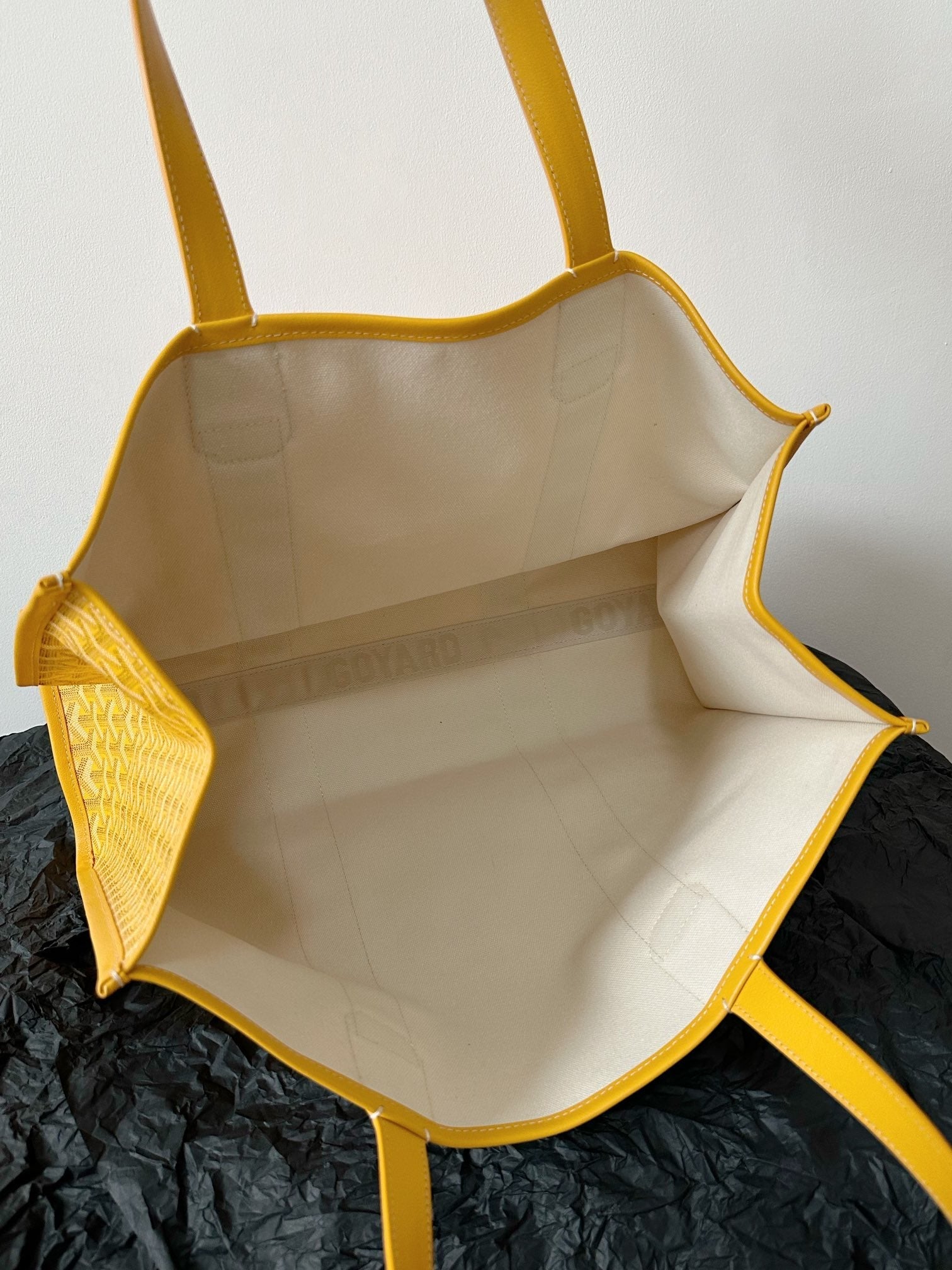 Goyard Goya Villette Tote 45Cm Yellow Canvas