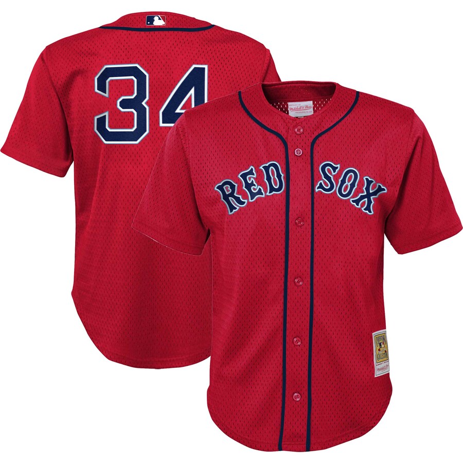 David Ortiz Boston Red Sox Mitchell&Ness Preschool Cooperstown Collection Mesh Batting Practice Jersey Red