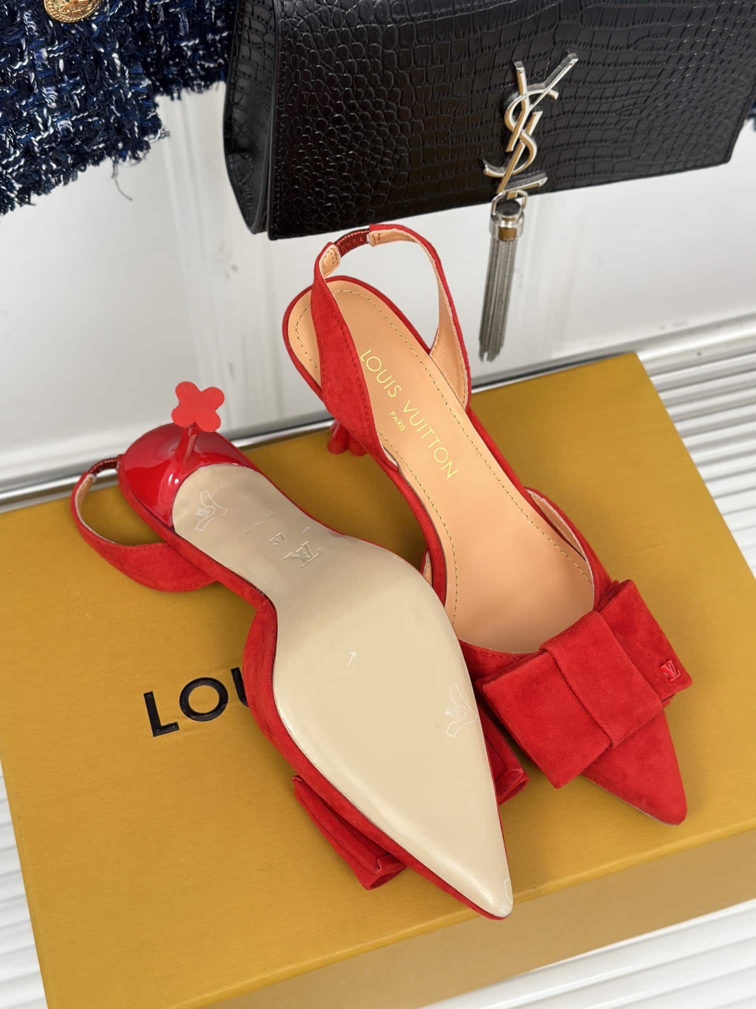 Louis Vuitton Blossom Slingback Pump Red 1Ac89N