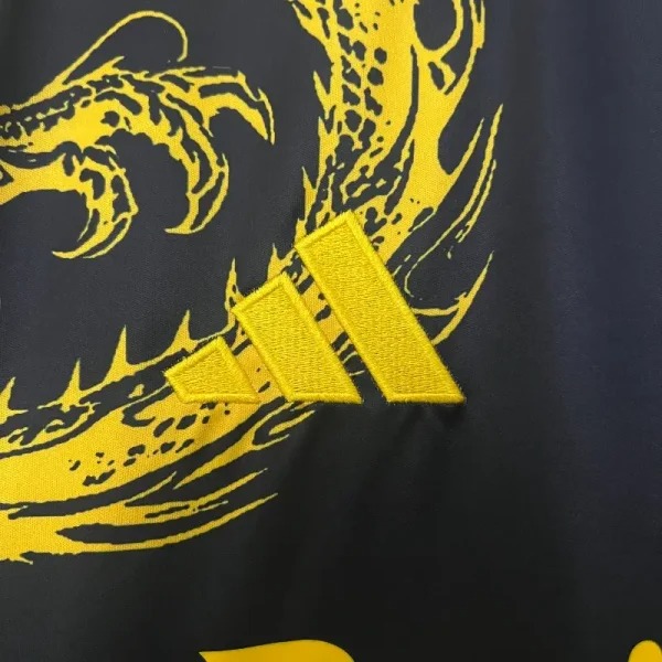 2024/2025 Real Madrid Special Glod Dragon Black Football Shirt 1:1 Thai Quality