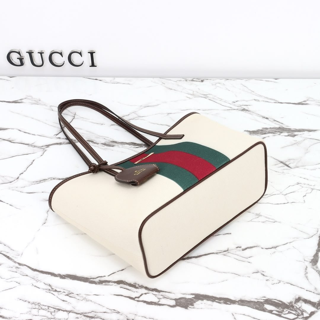 Gucci Tribeca Small Tote Bag 24.9cm/9.8in Natural Canvas A0034E