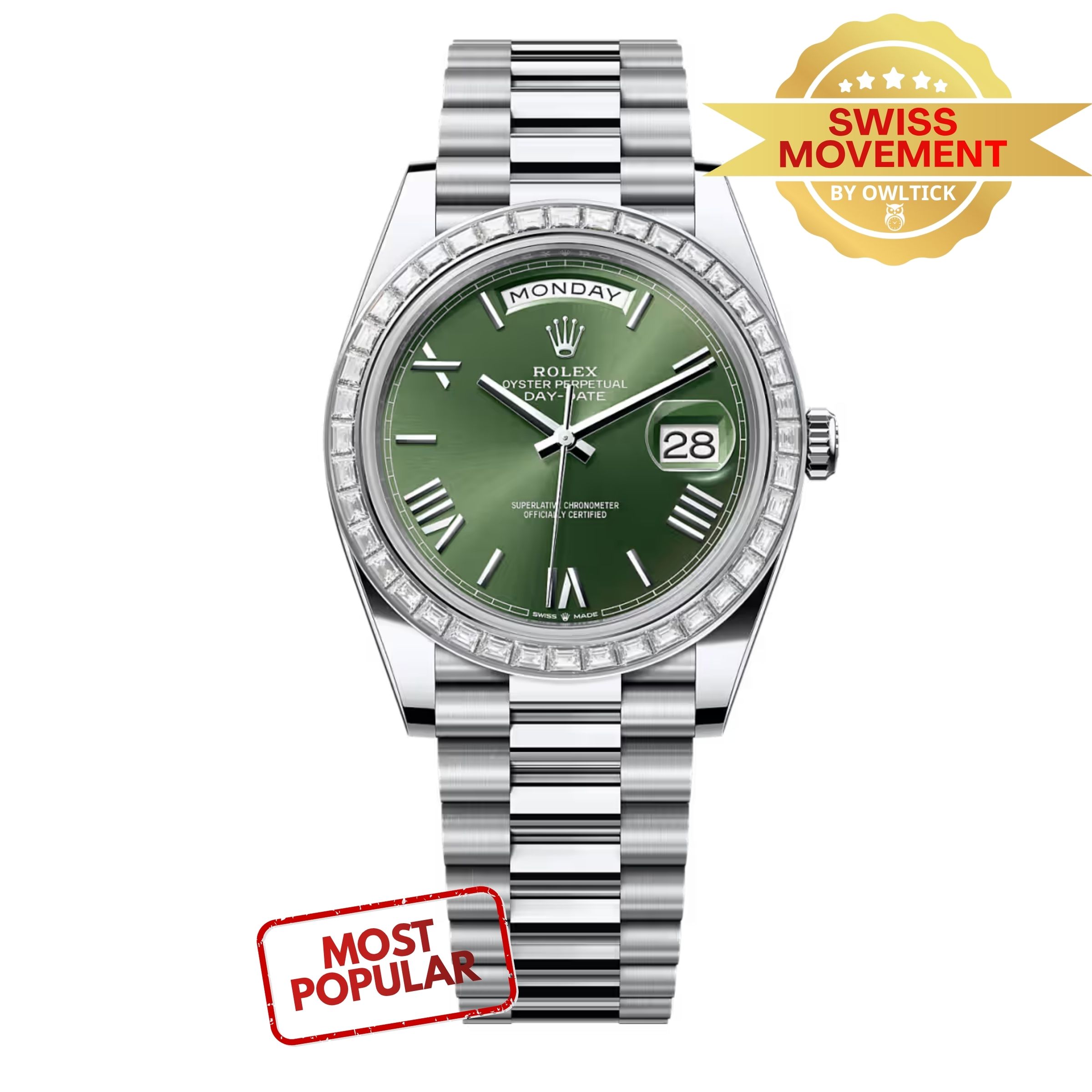 [Superclone] Rolex Day-Date 40mm Olive Green Dial President 228396TBR