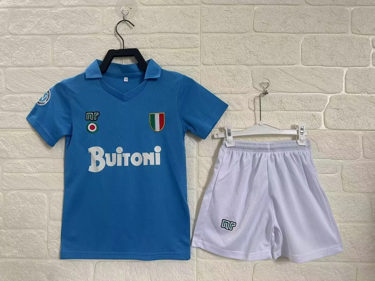 Retro Kids 1987-88 Kids Napoli home Football jersey retro