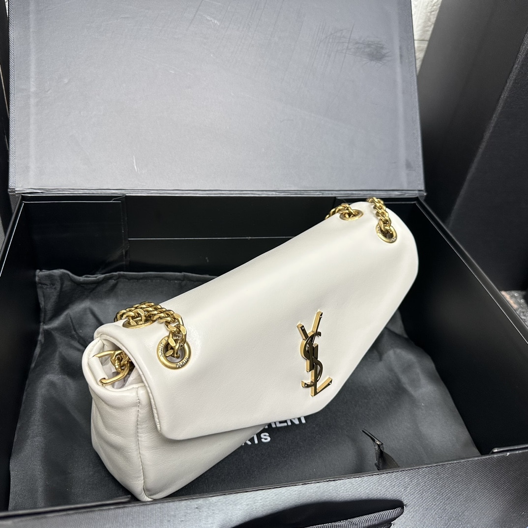 Saint Laurent Calypso In Plunged White 26Cm