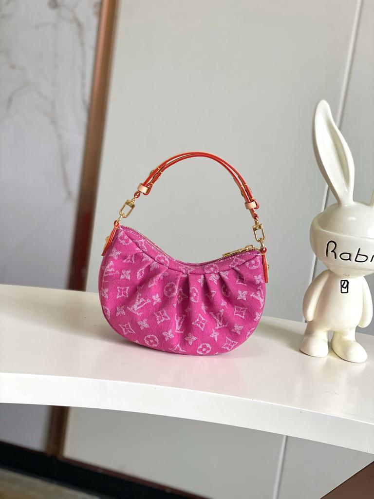 Louis Vuitton Pochette Valley Bag Fuchsia Denim 21cm M28327