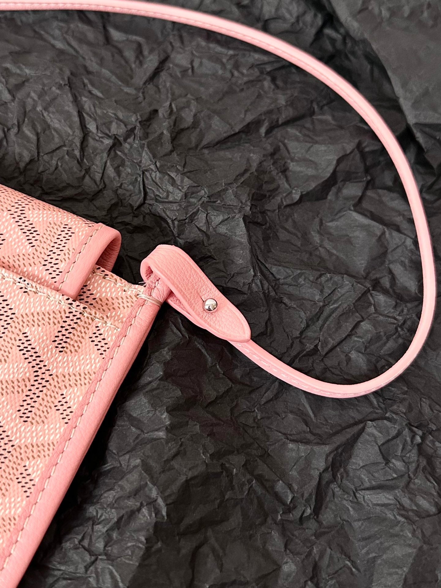 Goyard Plumet Pocket Wallet 20cm Pink Goyardine Canvas And Lambskin Trim