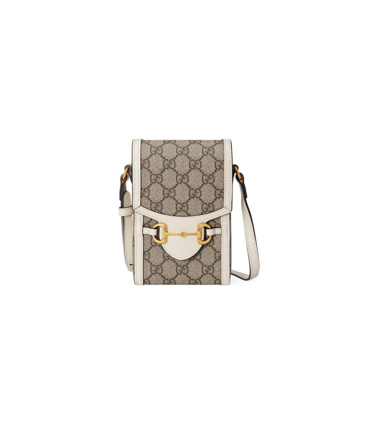 Gucci GG Supreme Horsebit 1955 Mini Bag White