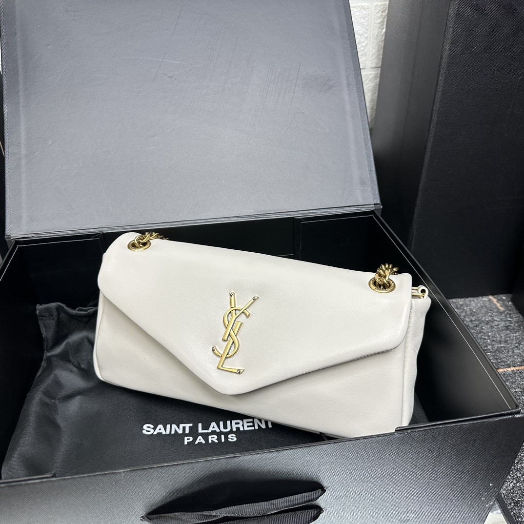 Saint Laurent Calypso In Plunged White 26Cm