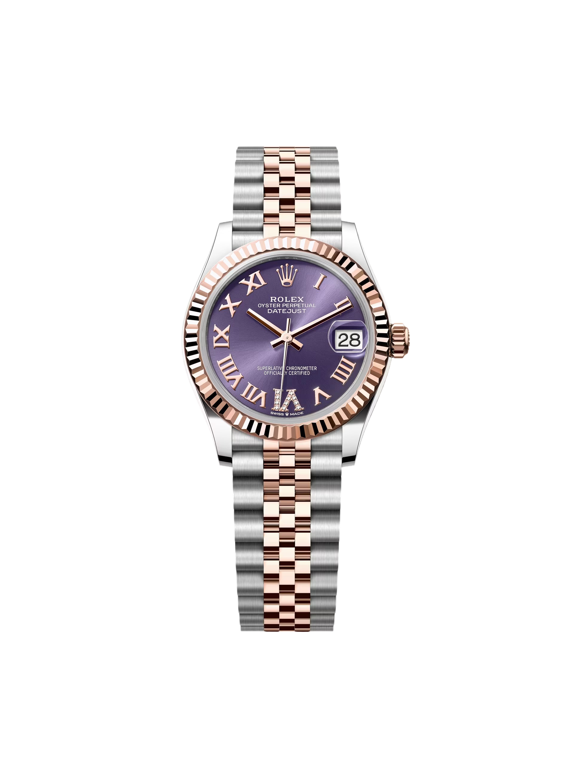 Rolex Datejust m278271-0019/0020 Aubergine 31mm Dial Oyster Bracelet Watch