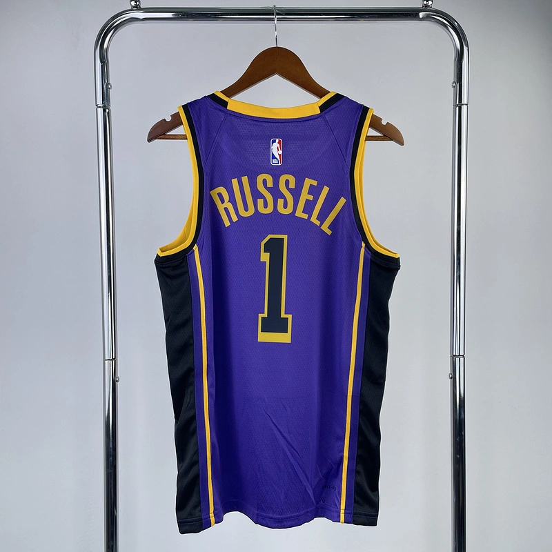 2023 NBA Lakers 1 RUSSELL Basketball Jersey