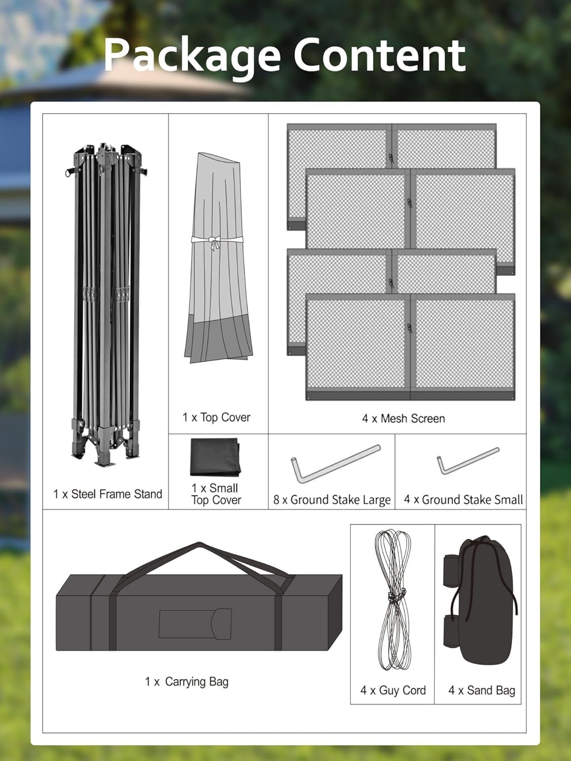 🔥Limited-Time Deal🔥13x13 Outdoor Pop Up Gazebo Tent – Large Shade Canopy with Mesh Netting, Double Vented Roof, 4 Sandbags & Wheeled Bag for Patio & Backyard