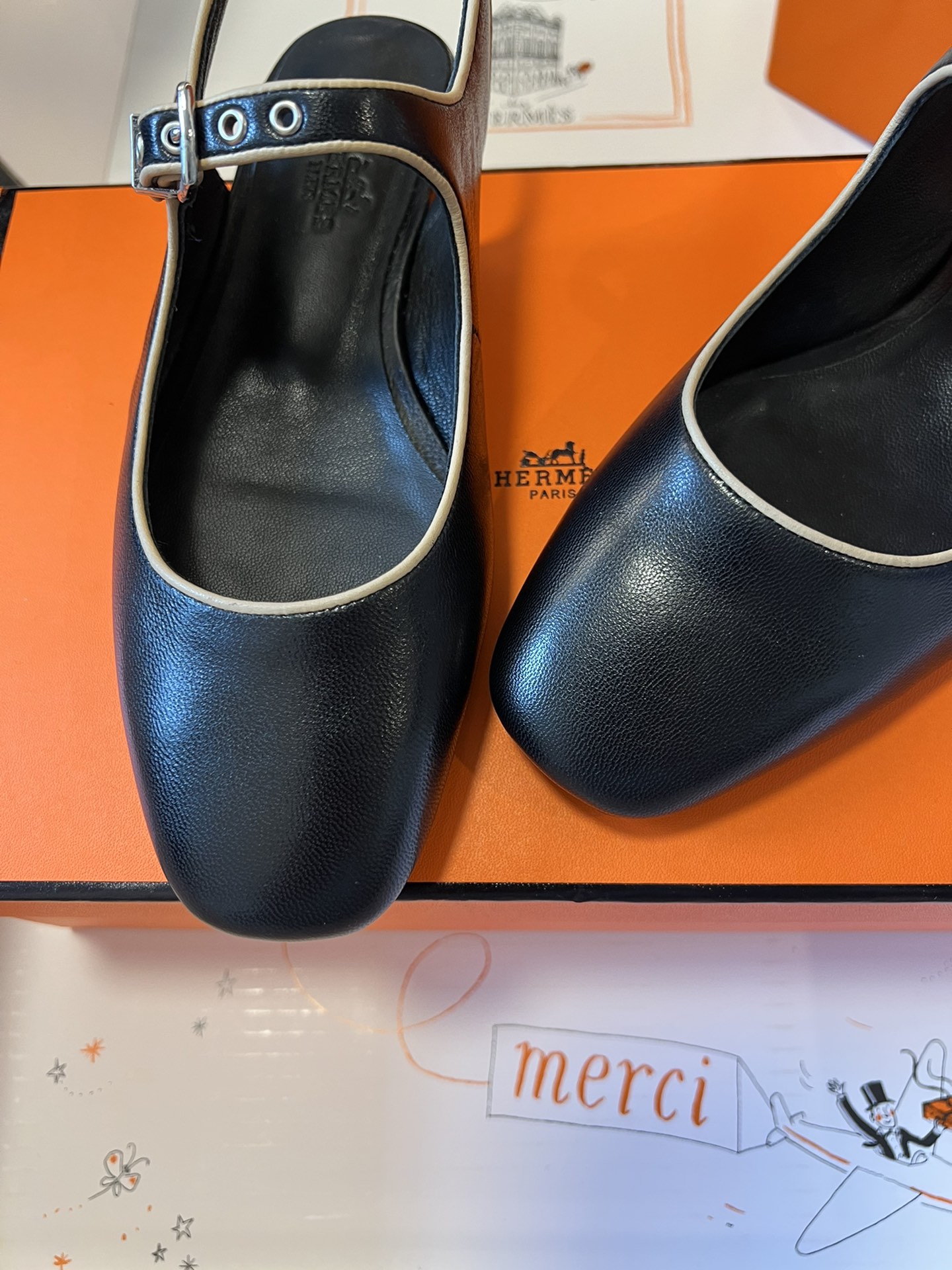 Mary Jane ballet pumps with chunky flats-black