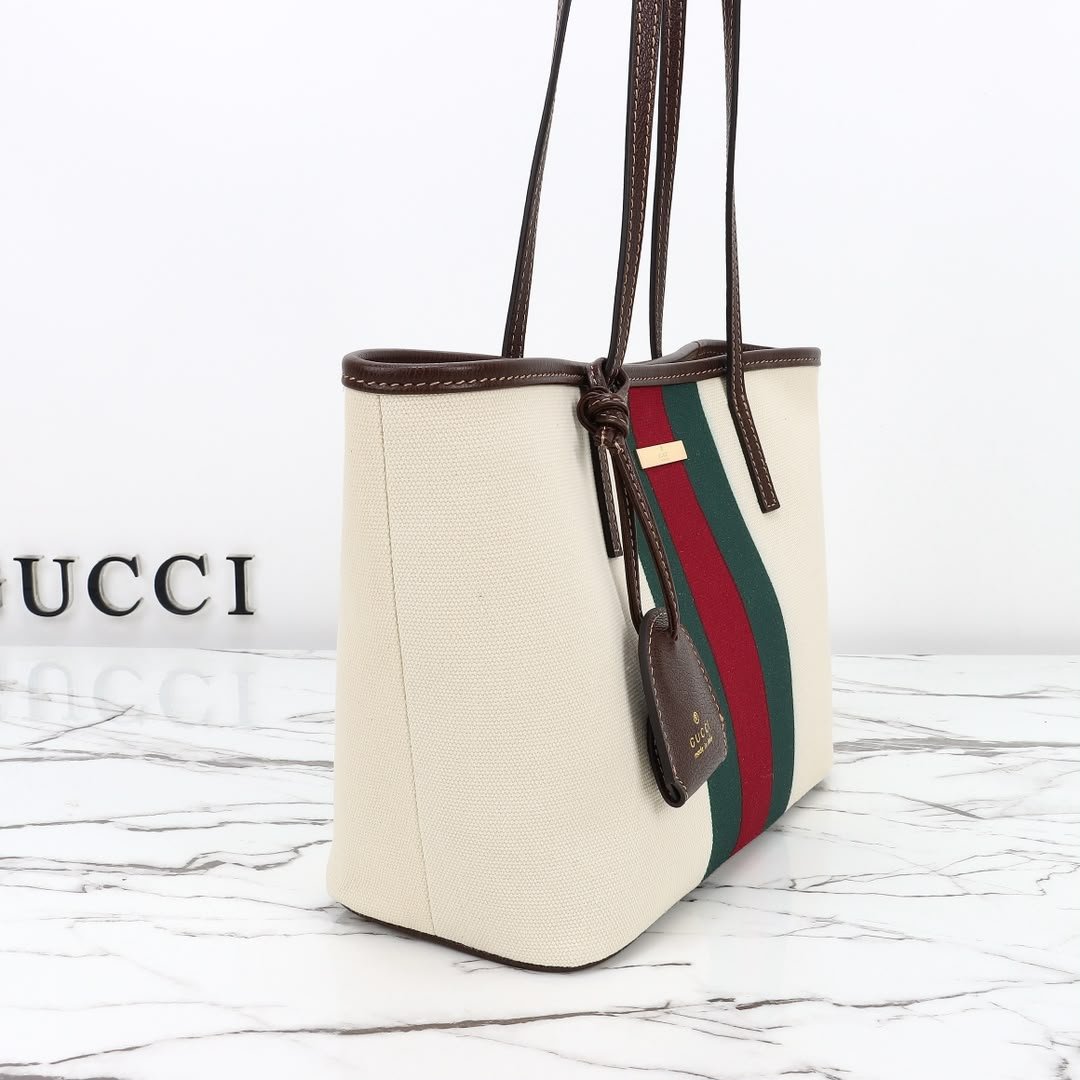 Gucci Tribeca Small Tote Bag 24.9cm/9.8in Natural Canvas A0034E